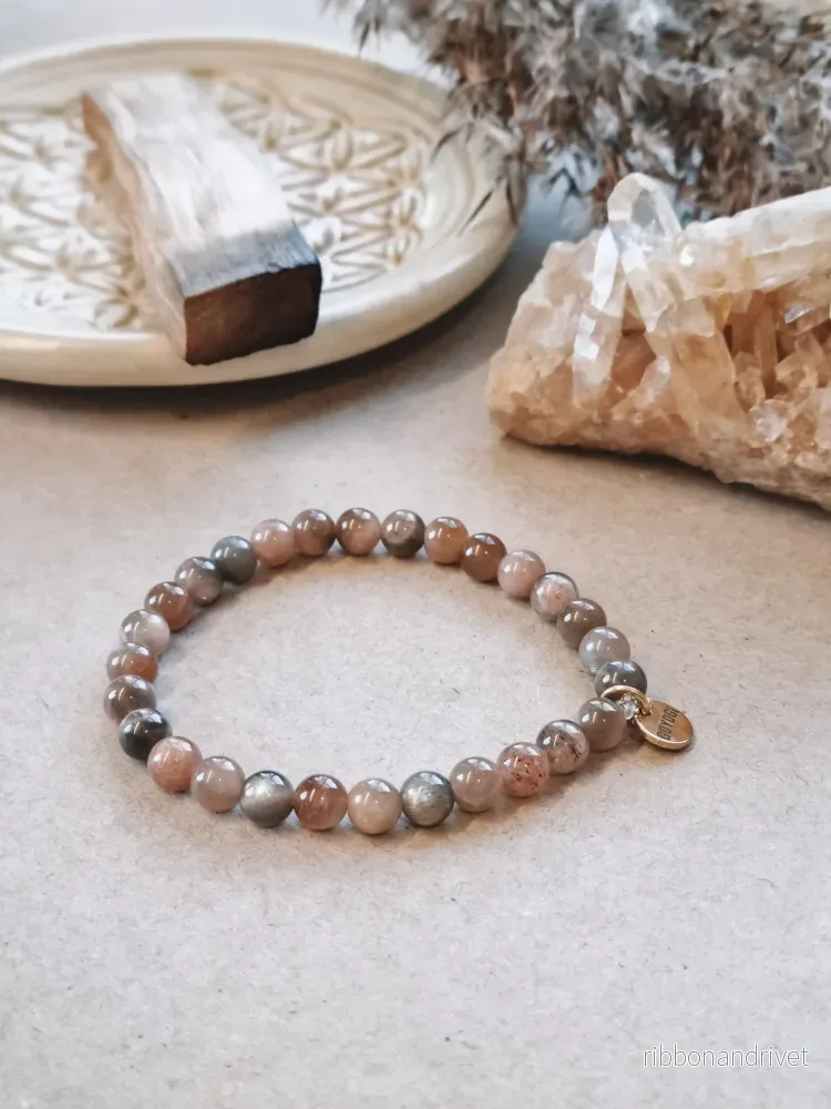 Mantra ENERGY Armband – Manifestation – Svart Månsten – Mantra ENERGY Armband – Manifestation – Svart Månsten –