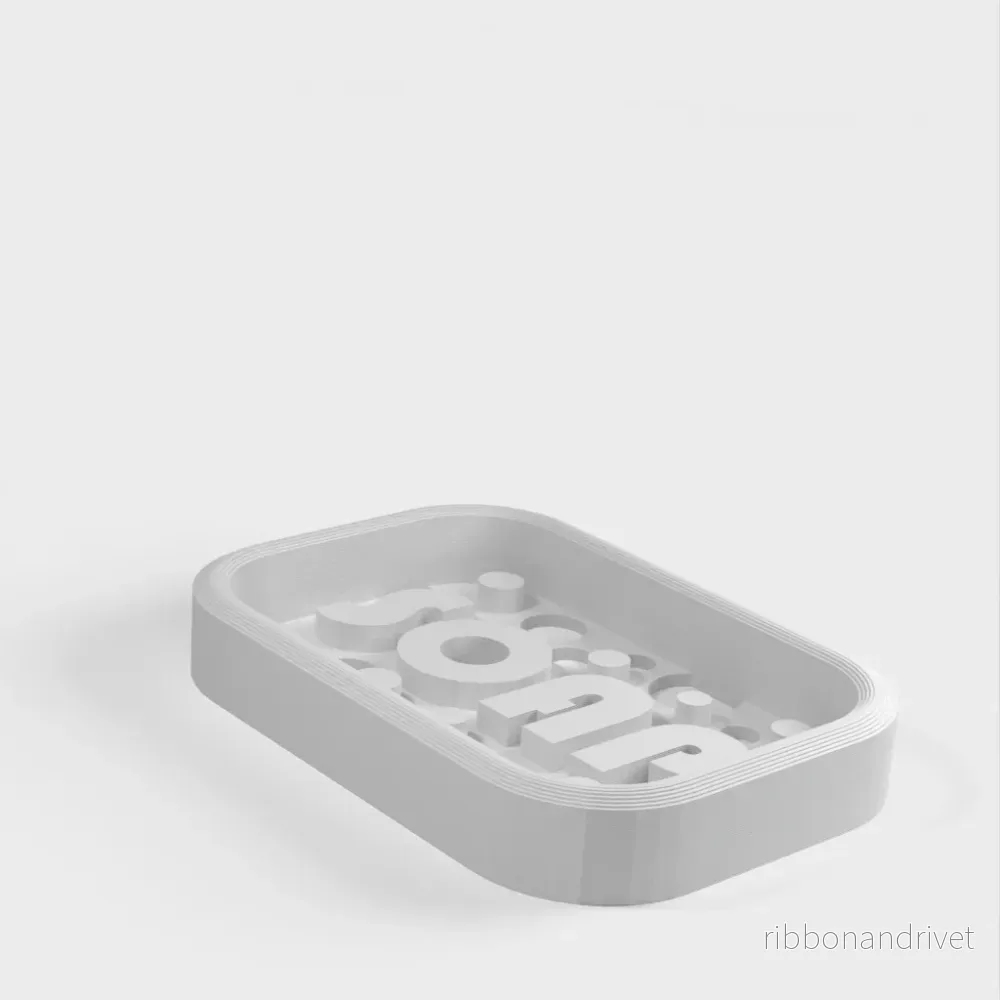 Halkfri tvålkopp 100x70x15mm med justerbar storlek