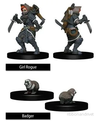 WizKids Målad Miniatyr: Flicka Tjuv & Grävling