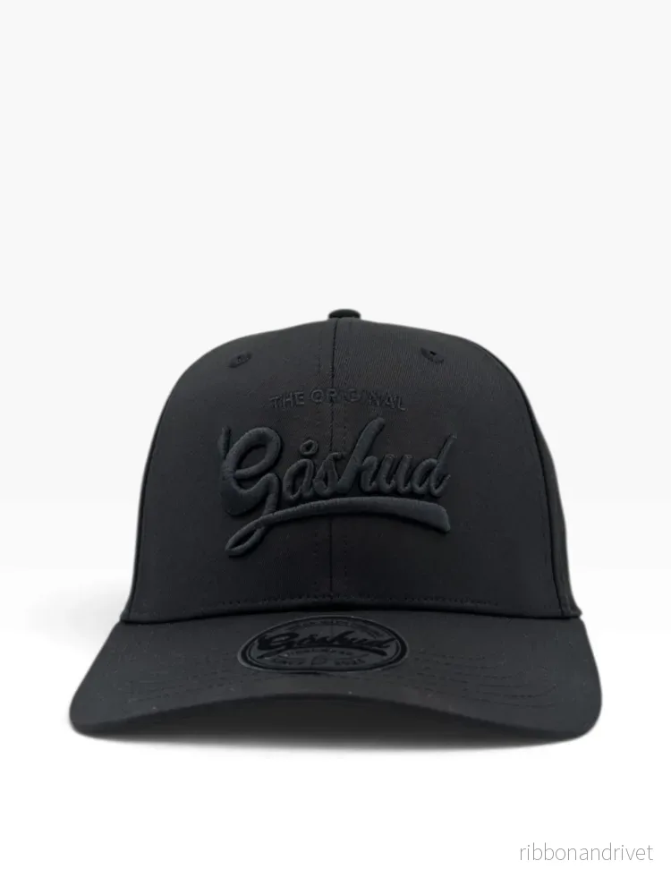 Gåshud Original Script Baseballkeps – High Crown Stretch Black Edition - Bild 2