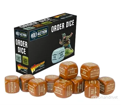 Bolt Action – Bolt Action Orders Dice – Brown (12) Bolt Action – Bolt Action Orders Dice – Brown (12)