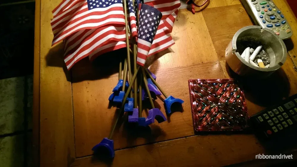 Flagghållare för båtrör för liten amerikansk flagga