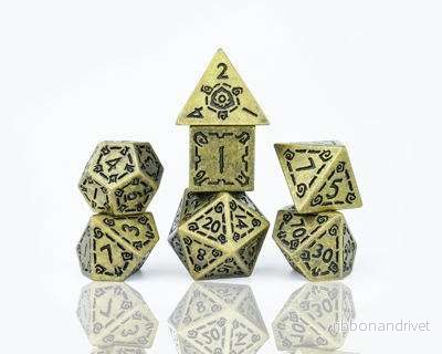 Sirius Tärningar – Tärningsset – Illusory Metal – Guld Sirius Tärningar – Tärningsset – Illusory Metal – Guld