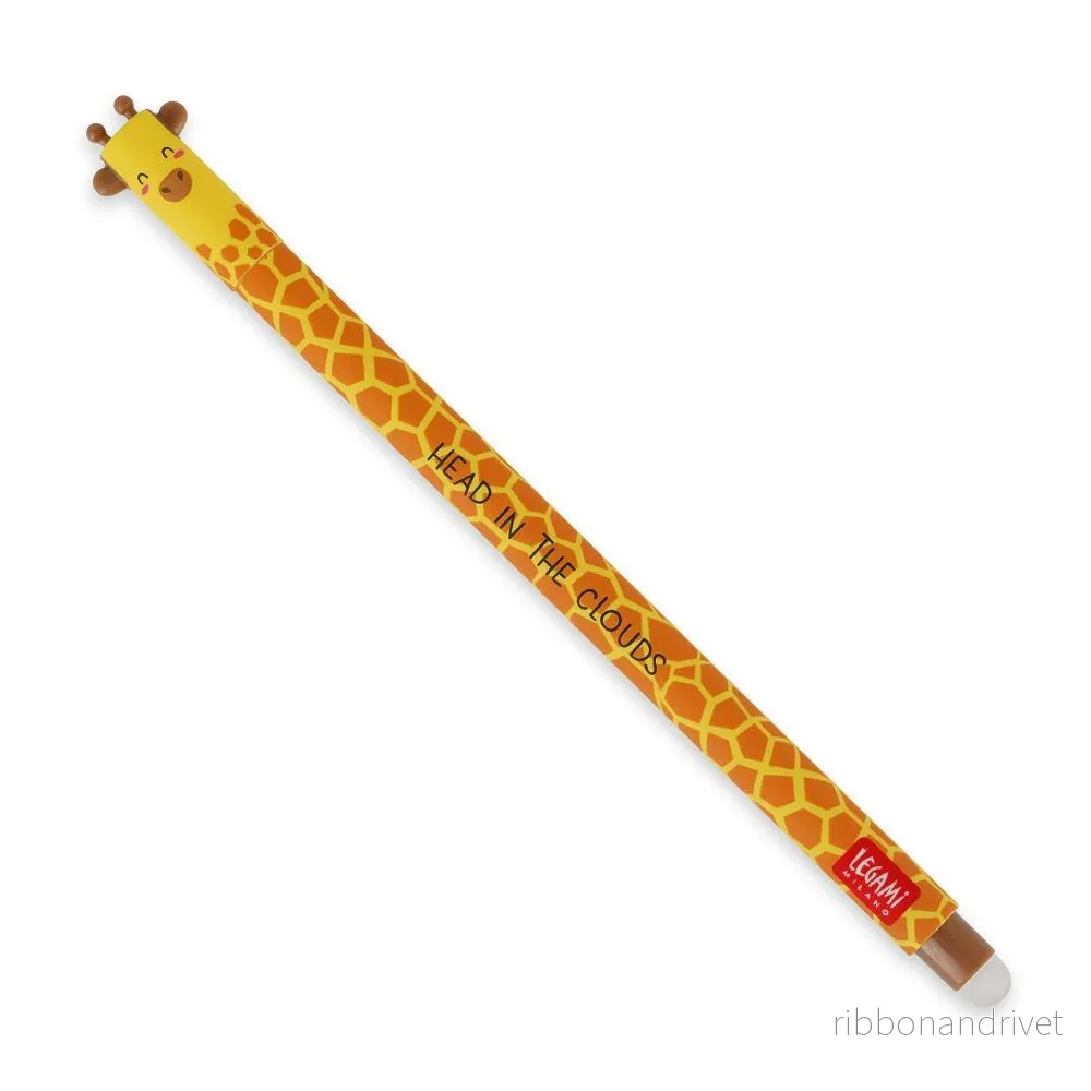 Legami raderbar gelpenna – Giraffe (Svart bläck) Legami raderbar gelpenna – Giraffe (Svart bläck)