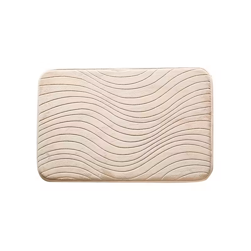 Beige halkfri och mjuk badrumsmatta 45x70cm