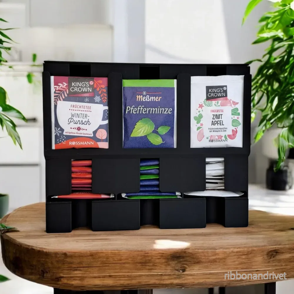 Modern teorganisatör och dispenser för köket