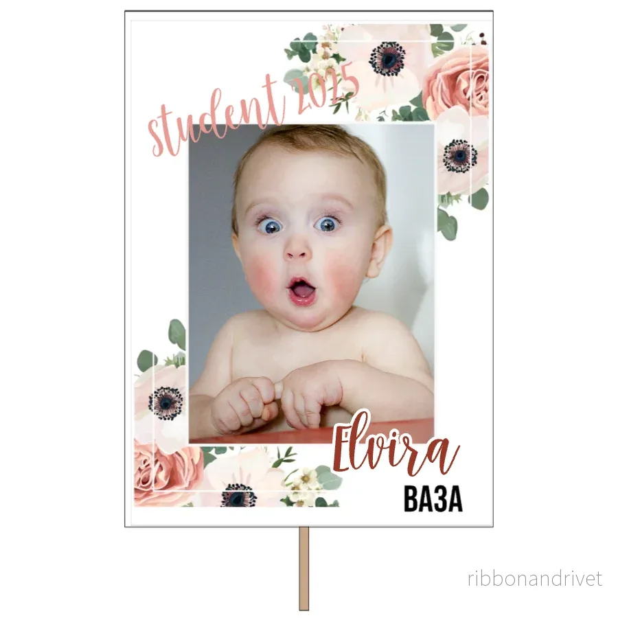 Ljusrosa blommor | Studentplakat