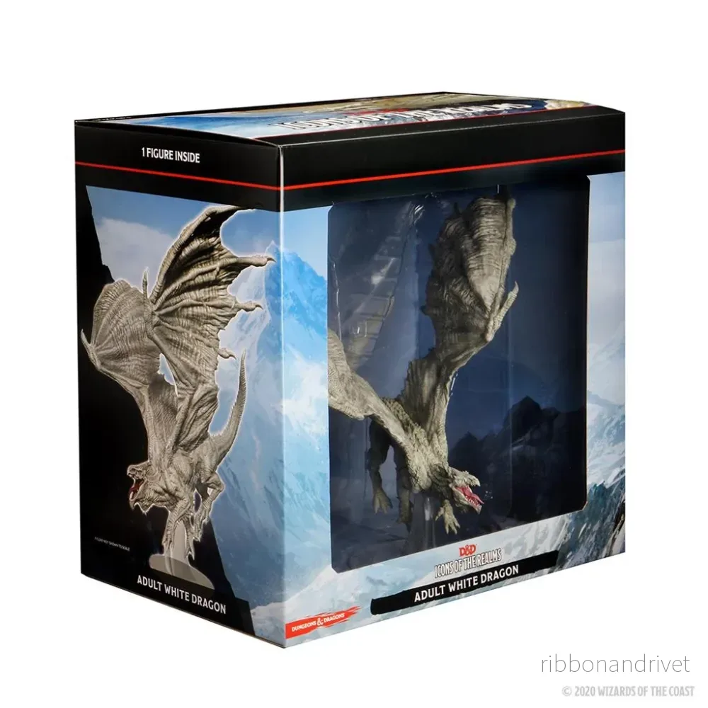 D&D Icons of the Realms: Premiumfigur av Vuxen Vit Drake