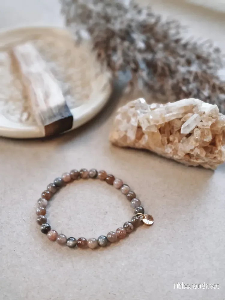 Mantra ENERGY Armband – Manifestation – Svart Månsten - - Bild 3