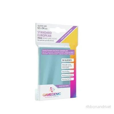 Gamegenic PRIME Standard European-Sized Sleeves 62 x 94 mm - Clear (50 Sleeves) - Bild 2