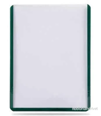 UP - Toploader - 3" x 4" Grön Kant (25 stycken)
