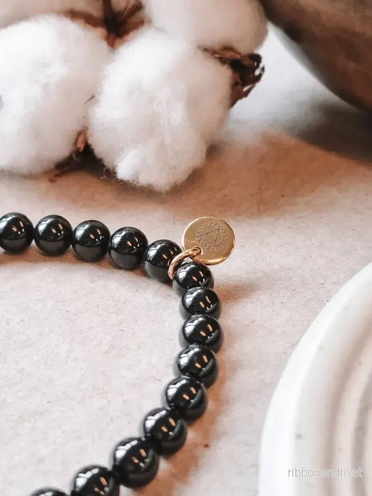 Mantra ENERGY Armband – Sanning – Svart Turmalin - - Bild 3