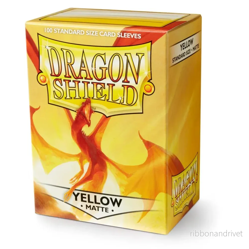 Dragon Shield Standard Sleeves – Matte Yellow (100 Sleeves)