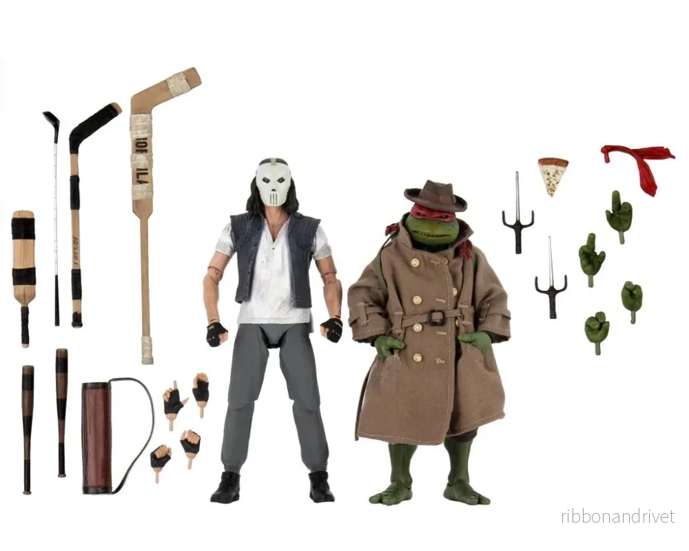 Teenage Mutant Ninja Turtles – Casey Jones & Raphael i Förklädnad 2-pack Actionfigurer 18cm Teenage Mutant Ninja Turtles – Casey Jones & Raphael i Förklädnad 2-pack Actionfigurer 18cm