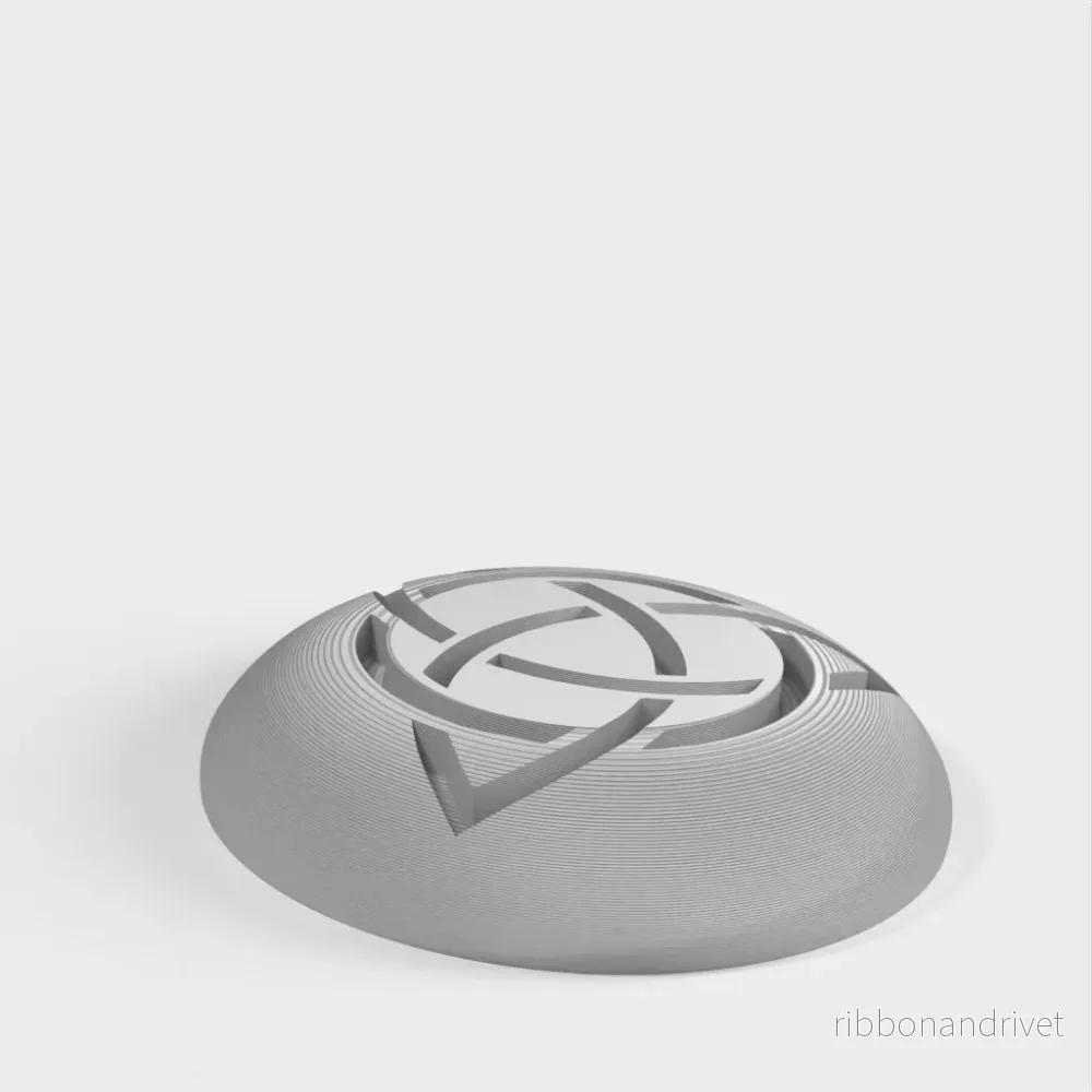 Flerfärgad Triquetra lådknopp med M4-mutter - Bild 2