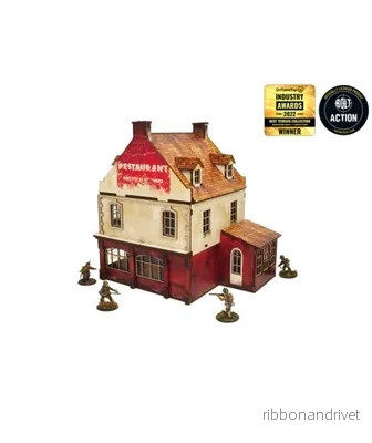 WW2 Normandy Restaurang Förmål Premålat [28mm/1:56]