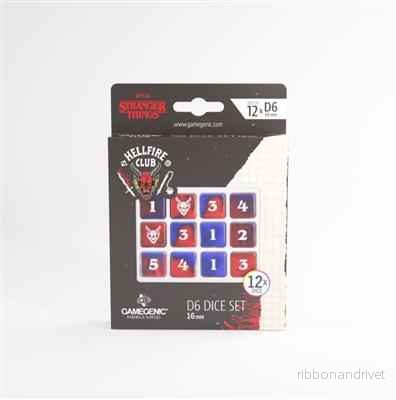 Gamegenic – Stranger Things – Hellfire Club D6 Tärningsset (12x) – 16 mm Gamegenic – Stranger Things – Hellfire Club D6 Tärningsset (12x) – 16 mm