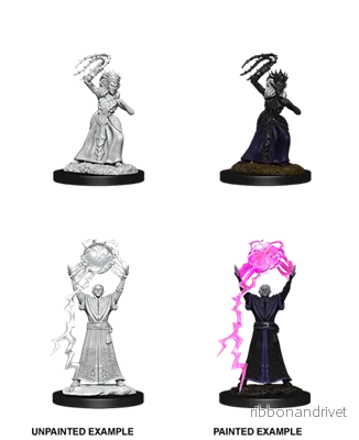 D&D Nolzur's Marvelous Miniatures: Drow Mage & Drow Priestess