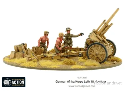 Bolt Action Afrika Korps LeFH 18 10,5cm Medeltung Artilleri Bolt Action Afrika Korps LeFH 18 10,5cm Medeltung Artilleri
