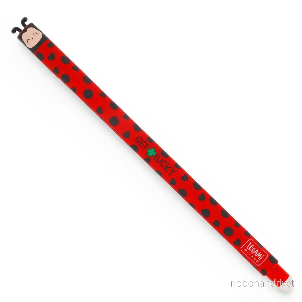 Legami raderbar gelpenna – Ladybug (Rött bläck)