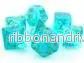Chessex Borealis Polyhedral Tärningsset Teal/Guld Luminary - Bild 2