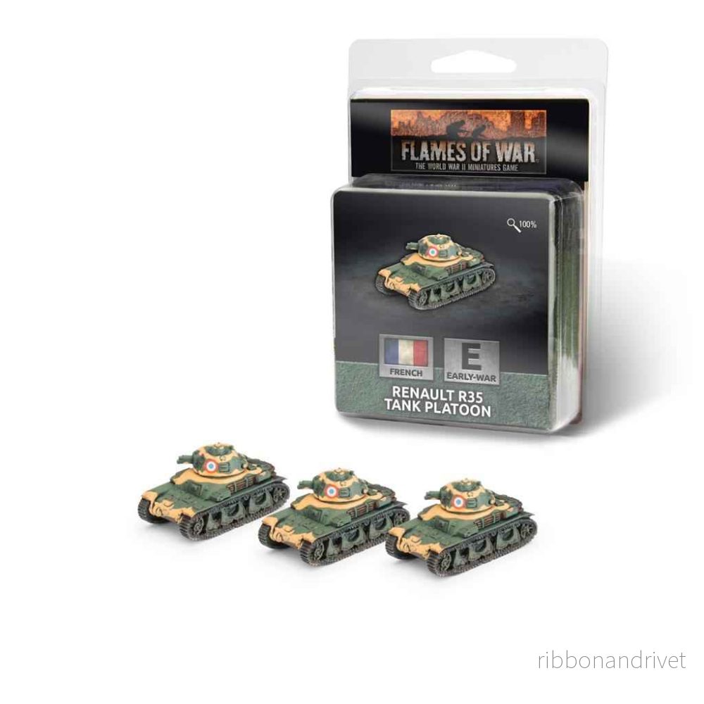 Flames of War – Renault R-35 Stridsvagnspluton (x3)