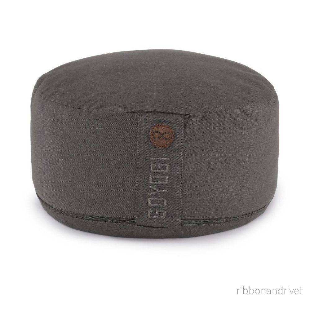 Calm Organic Cotton Round Meditation Cushion – Dark Grey Calm Organic Cotton Round Meditation Cushion – Dark Grey