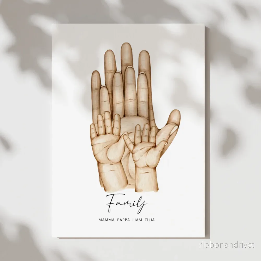 Händer, familj | Personlig Poster Händer, familj | Personlig Poster