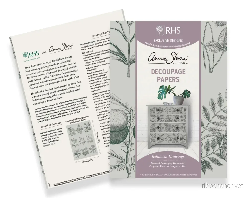 Botaniska stiliserade växter från RHS Decoupage Paper Botaniska stiliserade växter från RHS Decoupage Paper