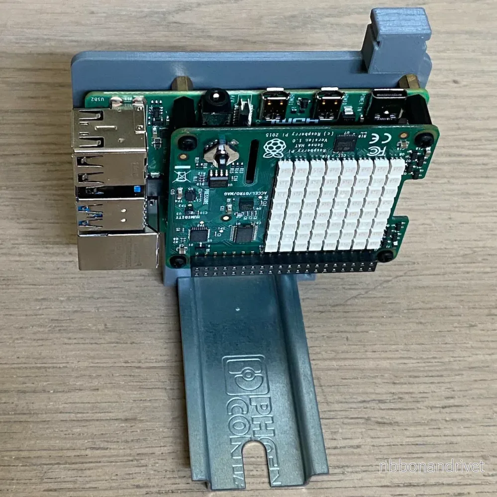 Raspberry Pi 4 DIN-skenafäste Raspberry Pi 4 DIN-skenafäste