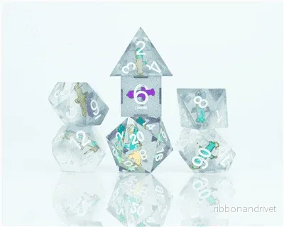 Sirius Dice - Sharp Dagger Dice Set - 7 Polyhedral Dice - Bild 2