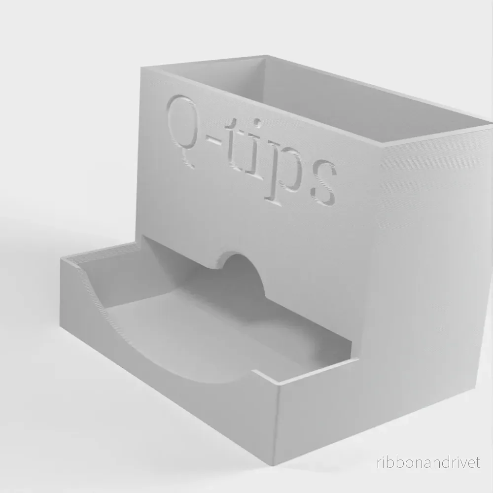 Cotton Swab Holder Remix: Praktisk och lättillgänglig hållare för bomullspinne med text Cotton Swab Holder Remix: Praktisk och lättillgänglig hållare för bomullspinne med text