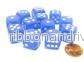 Chessex 16mm d6 med Pips Tärningsblock (12 Tärningar) – Frostad Blå med Vit Chessex 16mm d6 med Pips Tärningsblock (12 Tärningar) – Frostad Blå med Vit