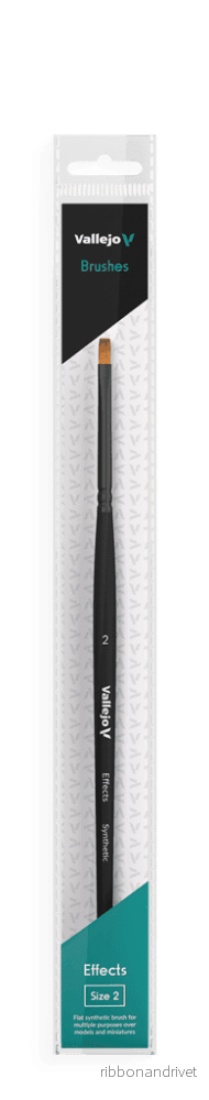 Vallejo - Brush / Effects - Flat Rectangular Synthetic Brush No. 2